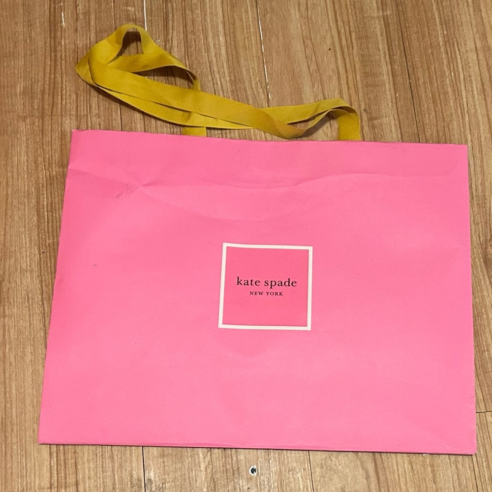 Kate Spade pink shopping bag with ♠️ tissue paper